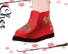 doll rose shoes red