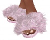 Fluffy Slides-Pink