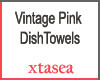 Vintage Pink Dish Towels