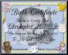 Mateo Birth Certificate