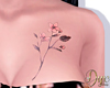 Flowers chest tattoo