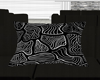 Abstract Pillow Black