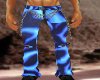 blue flamed pants