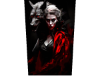 wolf and lady cutout