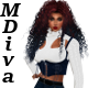 (MDiva)Knit WhtBl Corset