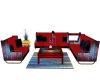 Red Crystal Couch Set