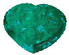 RS teal heart pillow