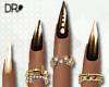 DR- Gold nails + rings