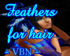 Feathers for hair blue