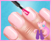 MEW kid pink nails
