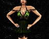Sexy Dress Flower Green
