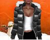 Gray Ski Jacket Fur
