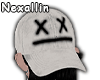 Cap White + Hair Black