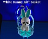 White Bunny Gift Basket