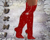 Red Snow Knitted Boots