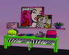 glam wall decor table