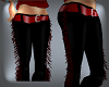 *S*Red Fringed Blk Jeans