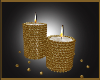 V-Day Gold Pearl Candles