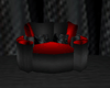 red , black cuddle chair