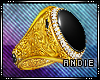 Ornate Gold Band Onyx FL