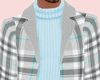 Winter Plaid Blue Coat