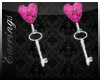 *SG~Earrings Pink Heart*