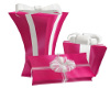 small pink & white gift