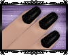 ♡ Black Glitter Nails