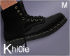 K Bello black boots M