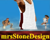*MS* Top white/bordeaux