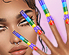 .Rainbow Nails.