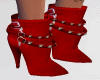 Buckle boots red