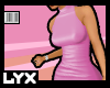 !LYX Pink Leather Dress
