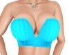 TEAL BUSTY CROP TOP