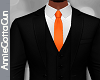 Black Suit ~ Orange Tie