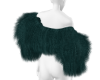 MOODY TEAL FUR WRAP