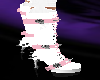 White pink boots