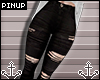 ⚓ | Torn Jeans Black