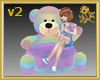 Xtra Rainbow Teddy Seat
