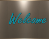 Welcome Sign Teal