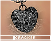 CKR black glass heart