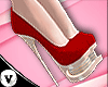 (V) heels shoes red/09