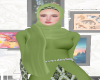 e_songket hijab hijau