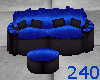 Black/Blue Snuggle Couch