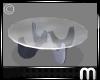 [M] Round glass table