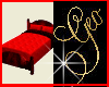 Geo Red Glass Single Bed