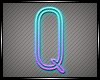 Neon Letter Q
