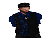 Blue pattern vest