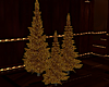 3 BROWN GOLD PINE TREES