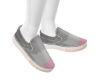 pink/gray splat loafers